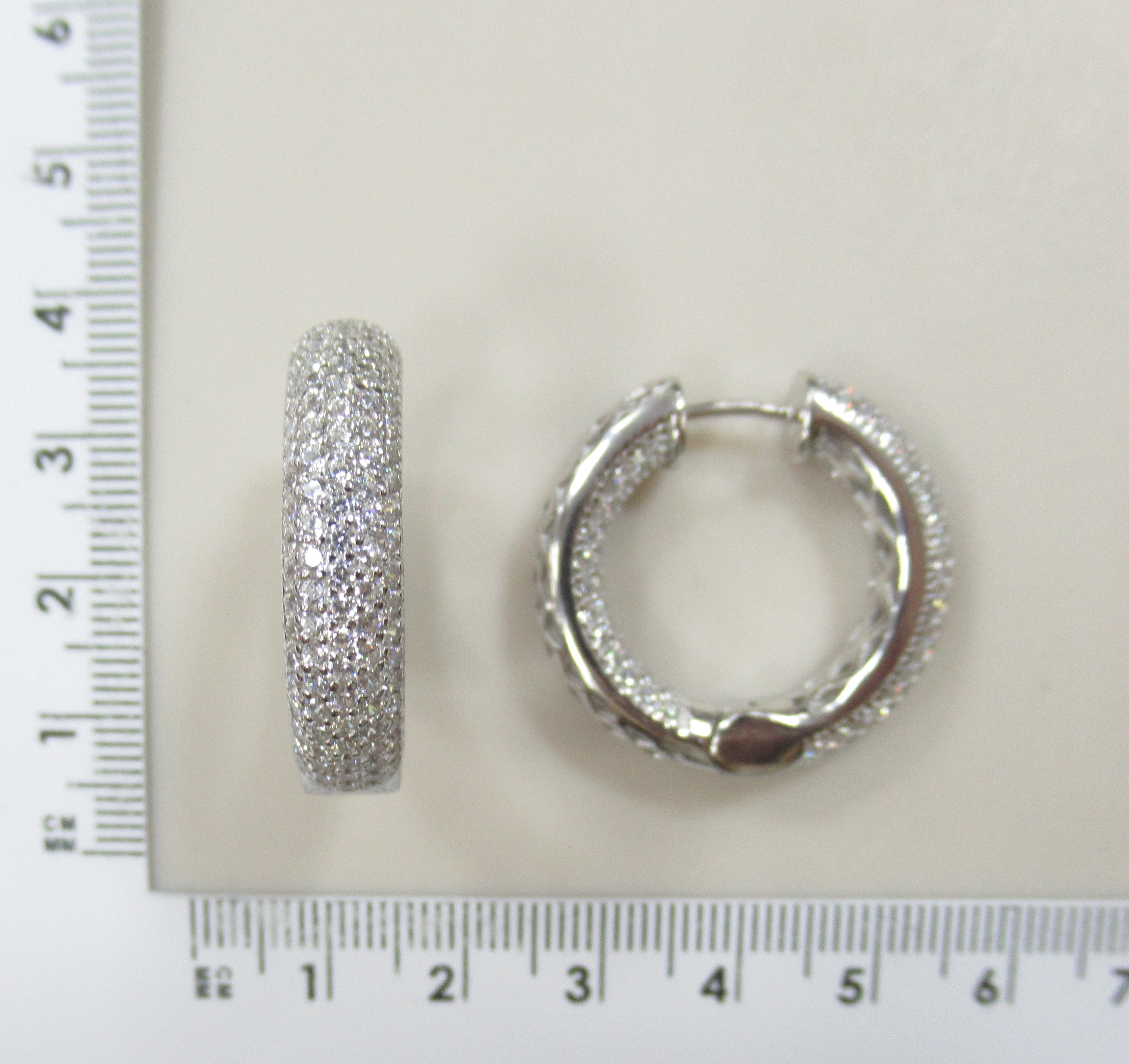 Серебряные серьги-конго с кубическим цирконием